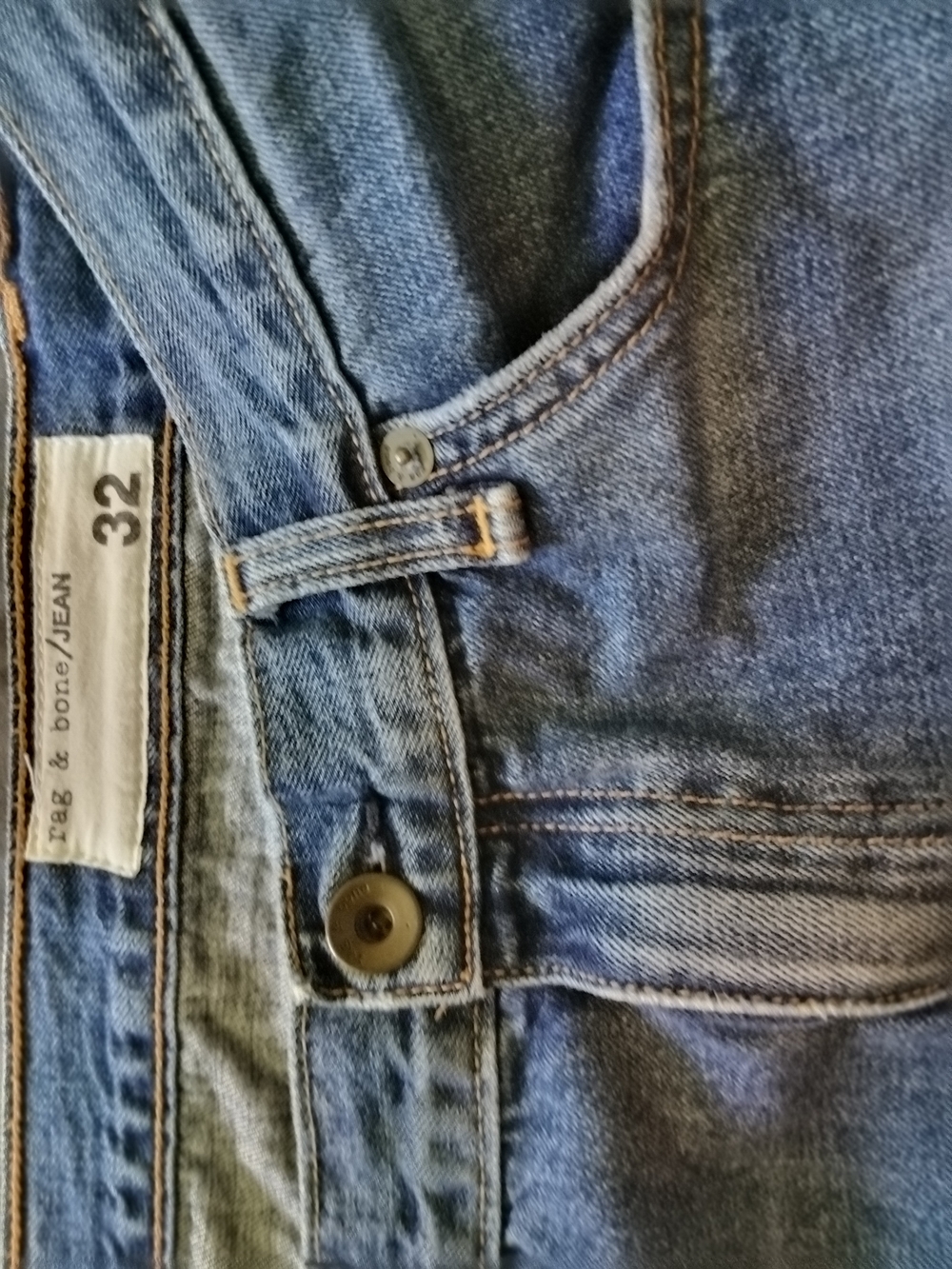 rag & bone Women's Relaxed Blue Denim Jeans